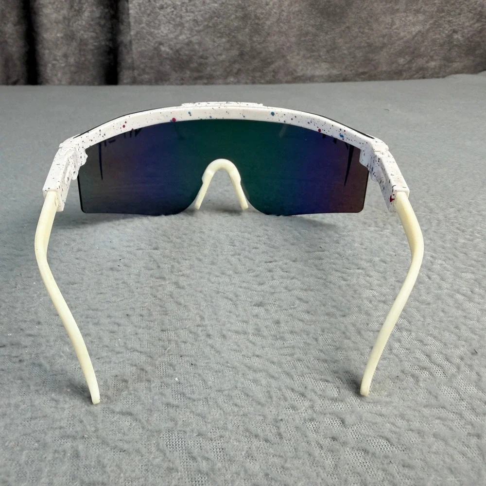 Pit Viper The Miami Nights Original 2.0 Sunglasses White Splatter Rainbow Lens